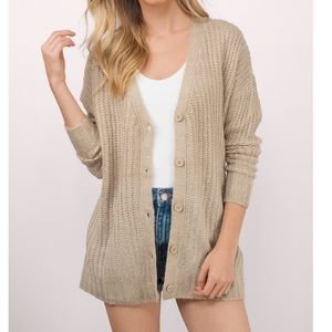 Tobi Lilith side slit cardigan in grey